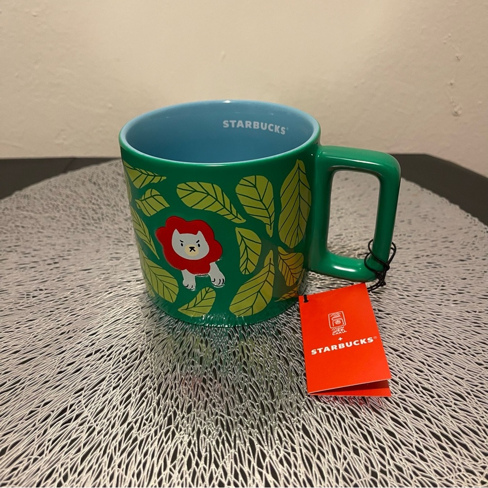 Starbucks Green Kids Mug with Lion Design